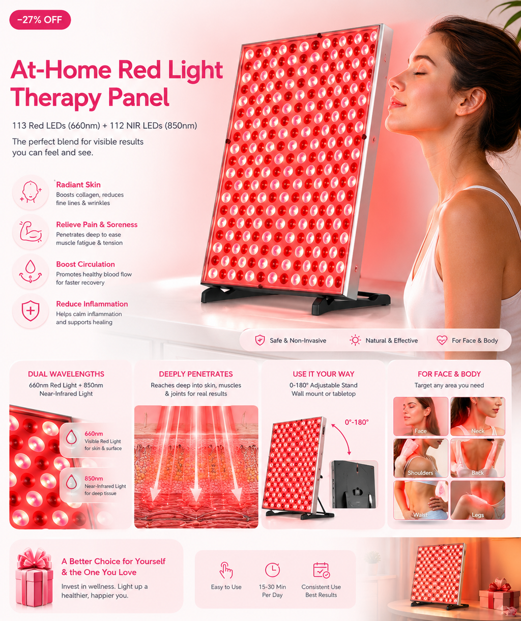 Lumify Beam — Full-Body Red Light Panel